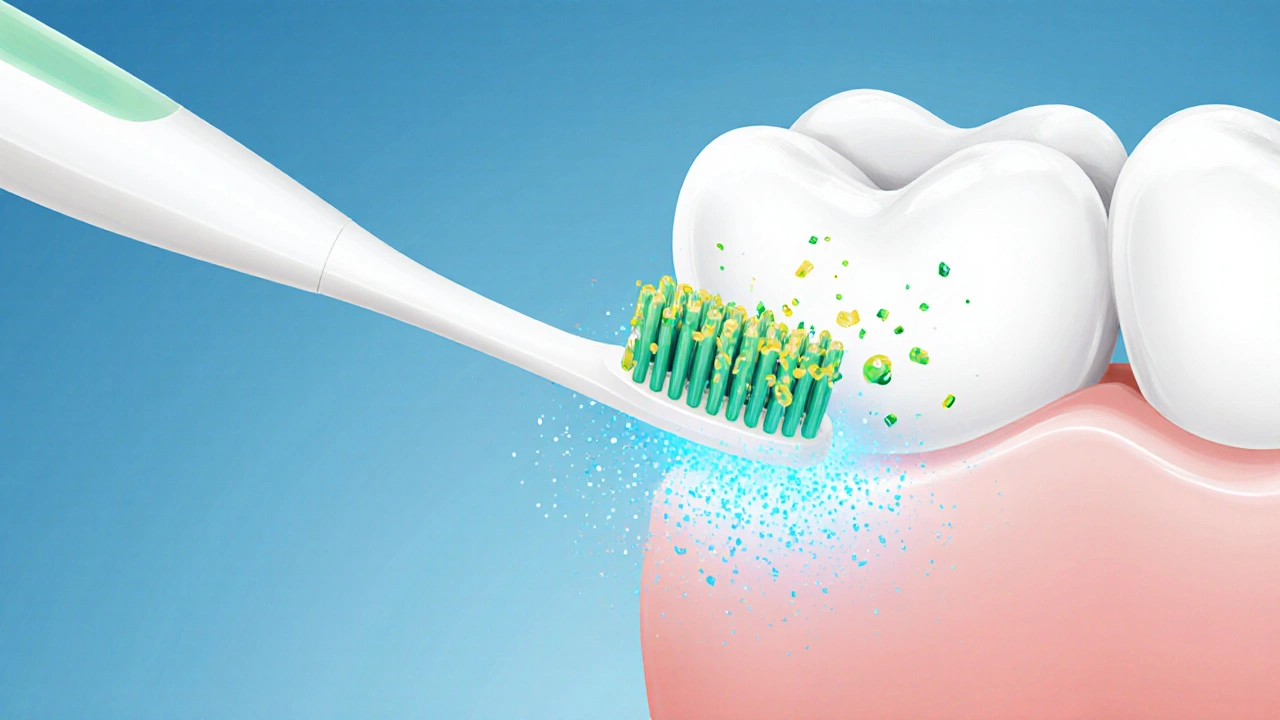 Mezizubní kartáček čistí prostor mezi zuby, odstraňuje plak a ukazuje pronikání fluoridu.