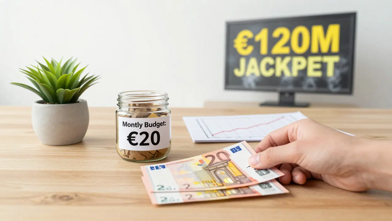 Ruce klade čtyři sázky na stůl vedle bankovního rozpočtu a finančního grafu.