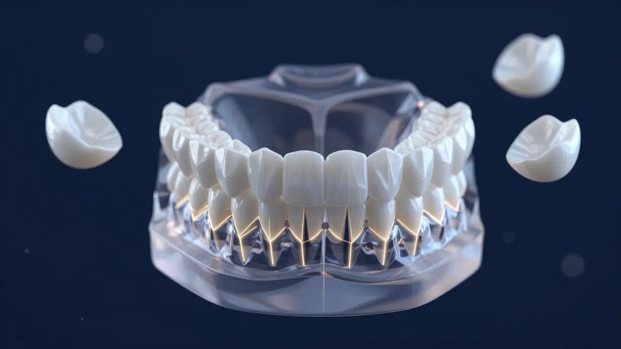 Moderní digitální plánování úsměvu s modelováním tvaru zubů.